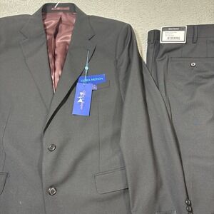 NWT Giles & Jasper Mens Ultra Motion Suit Jacket & Pant Set Size 46R/40W Black